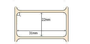 3007208-T Zebra 31x22mm Z-Select 2000D Direct Thermal Labels . www.DiscountTillRolls.com